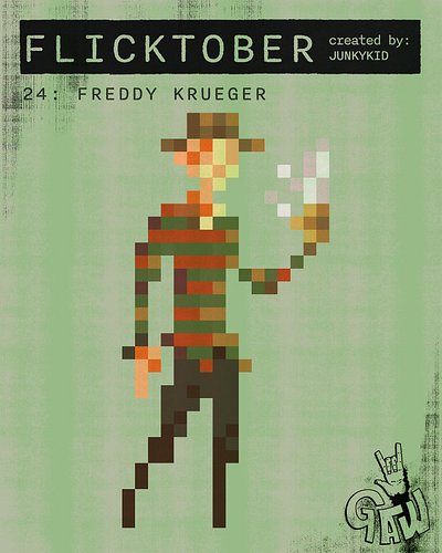 Day 24 #flicktober2025 @junkykid 1,2 Freddy’s coming for you…
#pixel #nightmare #nightmareonelmstreet #asprite #horror #dotart