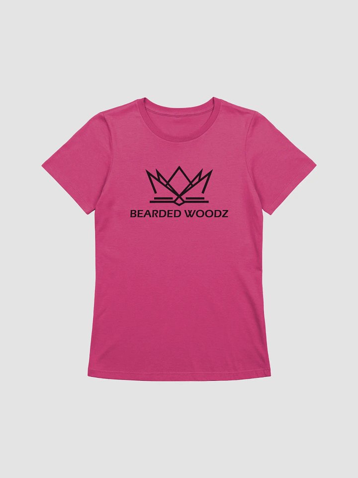 Women's Bearded Woodz Relaxed-fit T-Shirt (Black Embroidery) product image (1)
