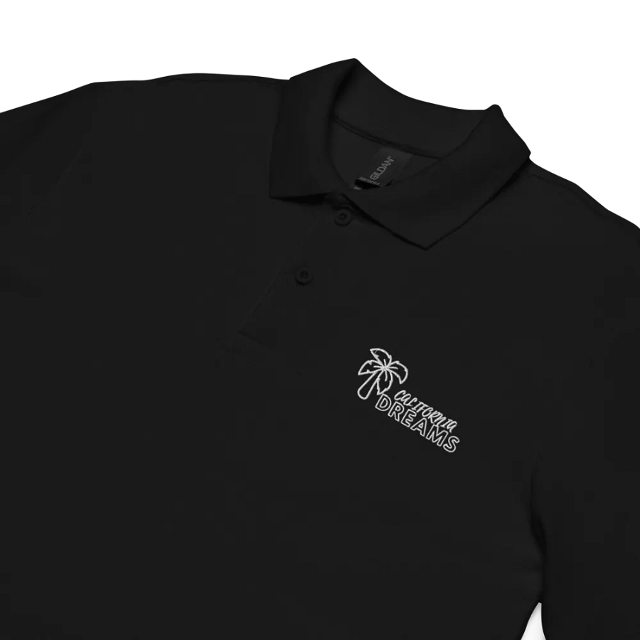 California Dreams Palm Tree Men Polo T-Shirt - Black product image (5)