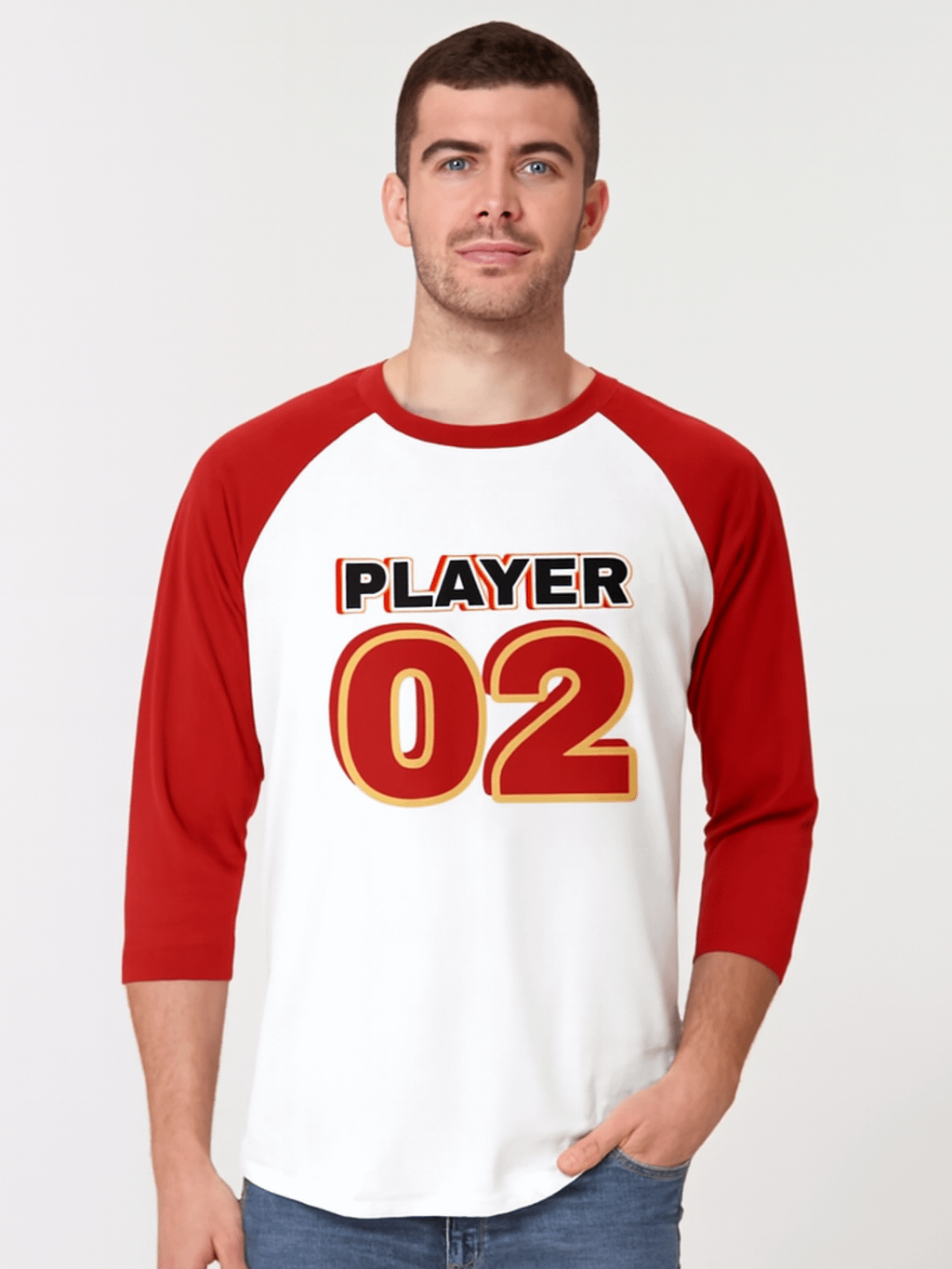 PLAYER 02 Bold Raglan Long Sleeve T-Shirt product image (1)