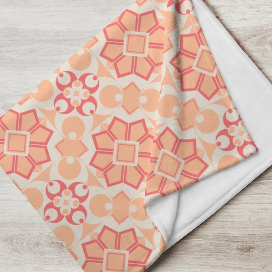 Peach Mosaic Throw Blanket product image (5)