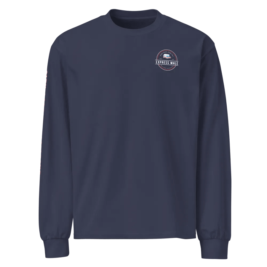 Express Male CCA "Stamped" Long Sleeve Tee - NAVY product image (1)