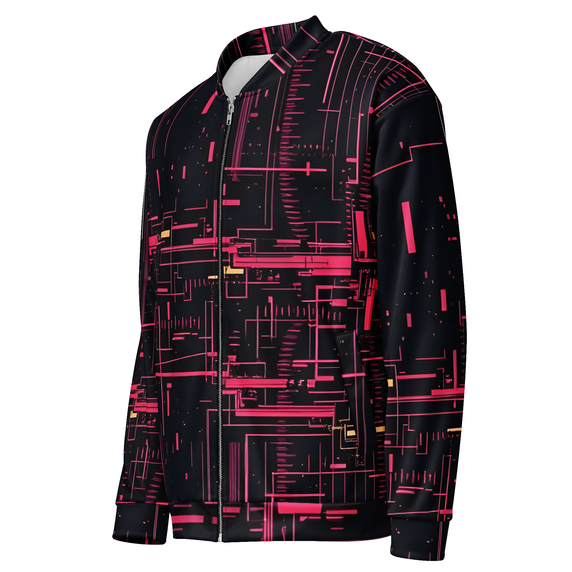 Futuristic Circuitry All-Over Bomber Jacket product image (3)
