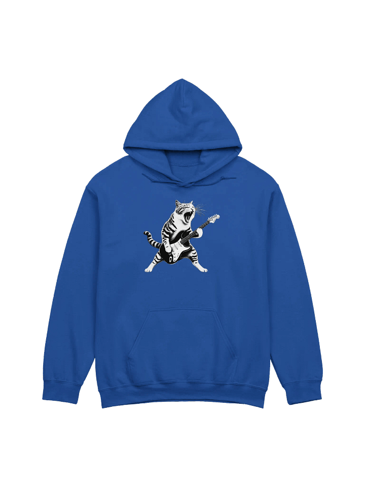 CAT PLAYING GUITAR HOODIE product image (1)