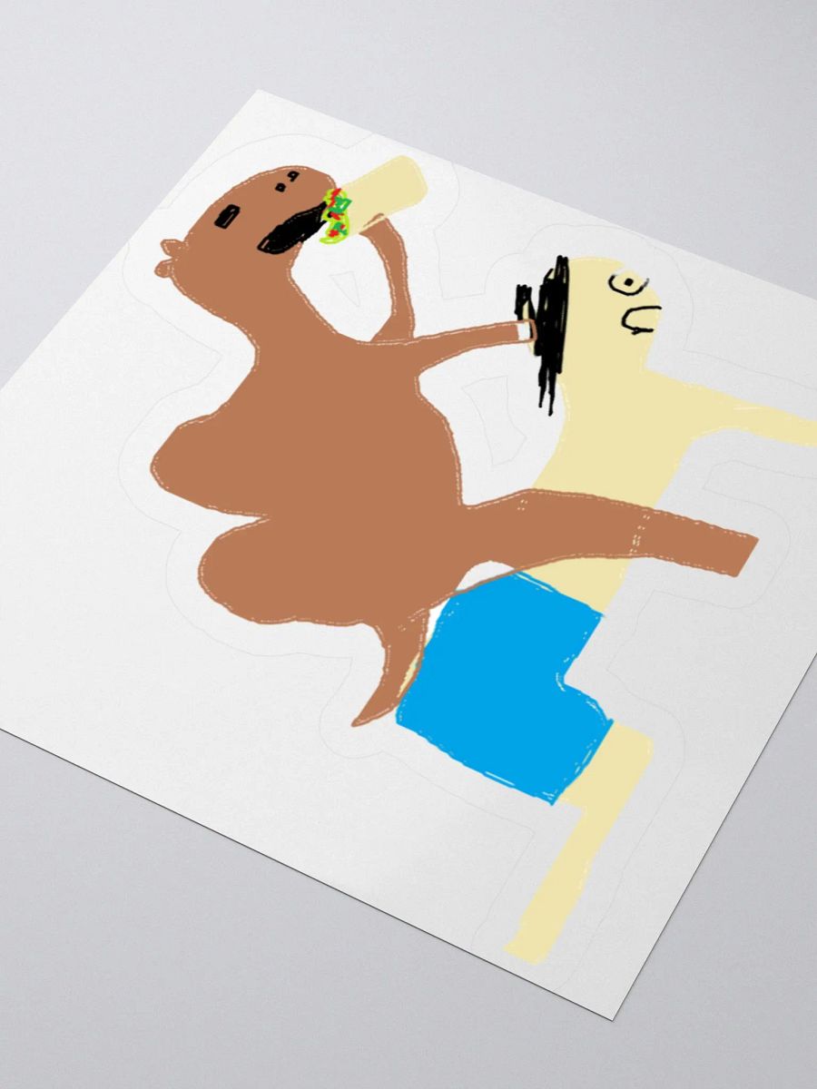 Camel Eating Burrito on Human Sticker product image (3)