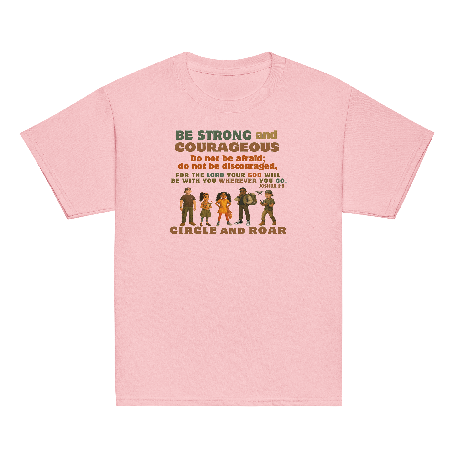 Joshua 1:9 Circle and Roar Kids T-Shirt product image (8)
