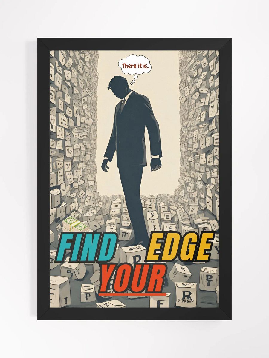 FIND YOUR EDGE Custom Artwork Framed product image (1)