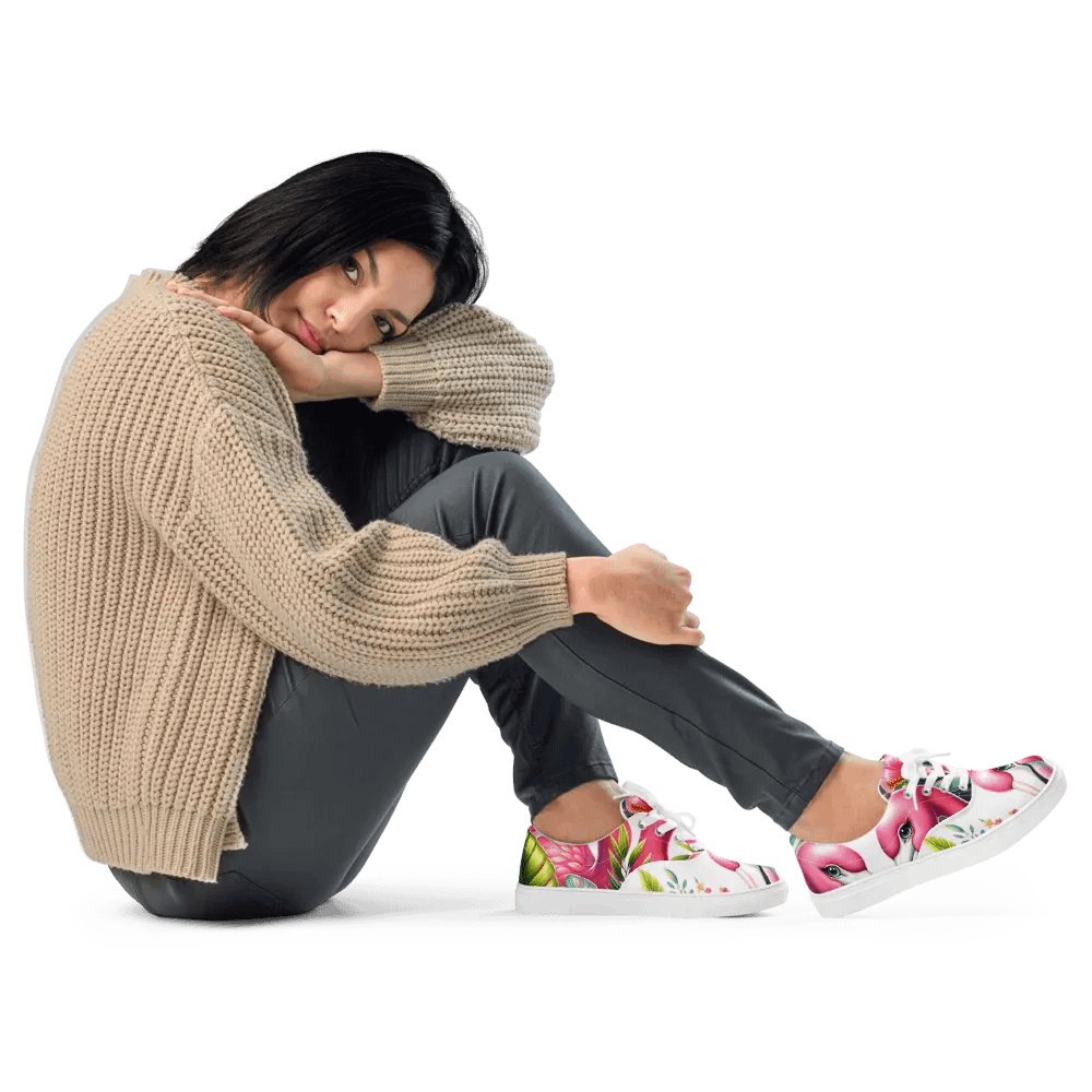 Tropical Flamingo Love Lace-Up Shoes product image (12)