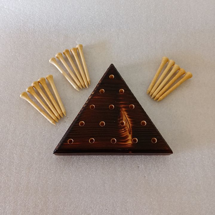 Triangle Peg Game with BURNT Base product image (1)