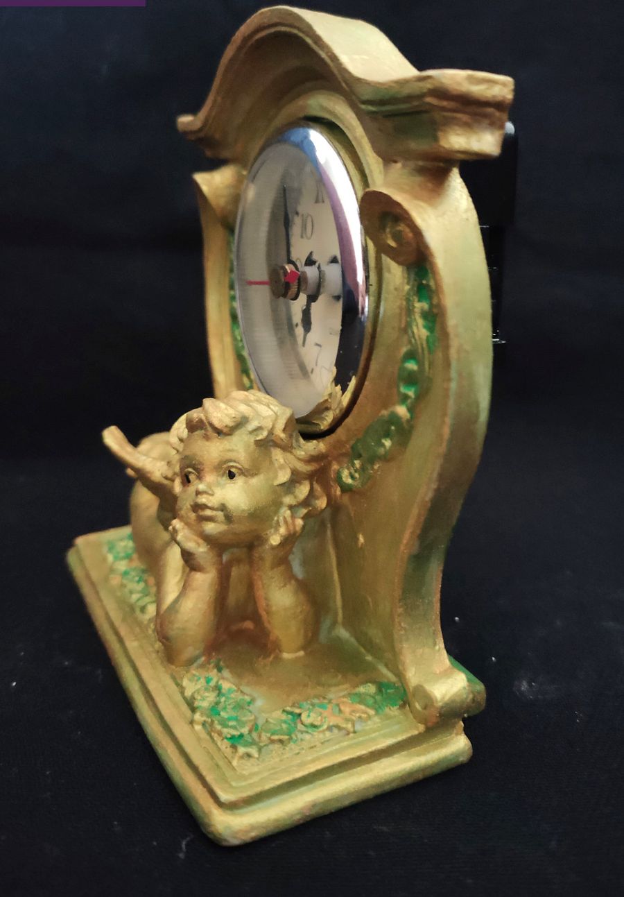 Relógio anjo, anjo dourado verde, decoração quarto product image (6)