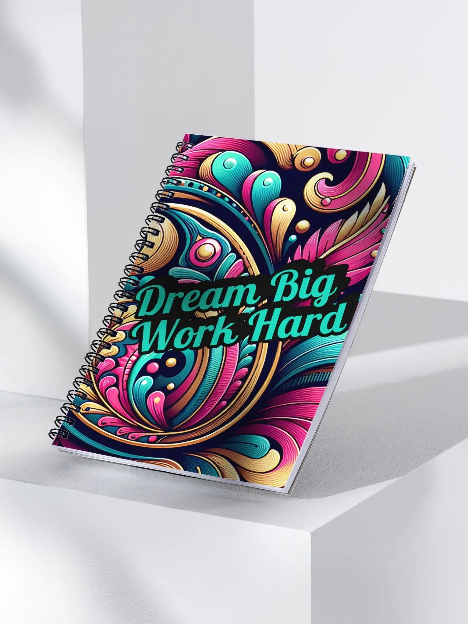 Dream Big Work Hard Motivational & Inspirational Spiral Notebook Journal product image (3)