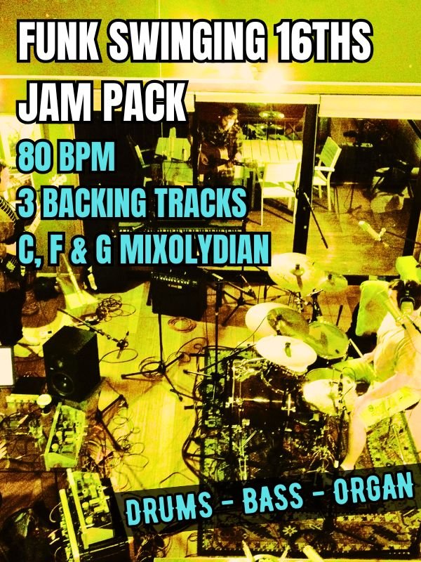 Swinging 16ths Funk Backing Track Pack – 80BPM - Keys of C7, F7 & G7 product image (1)