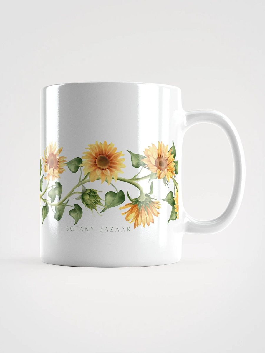 Sunflower Vine White Ceramic Mug product image (1)