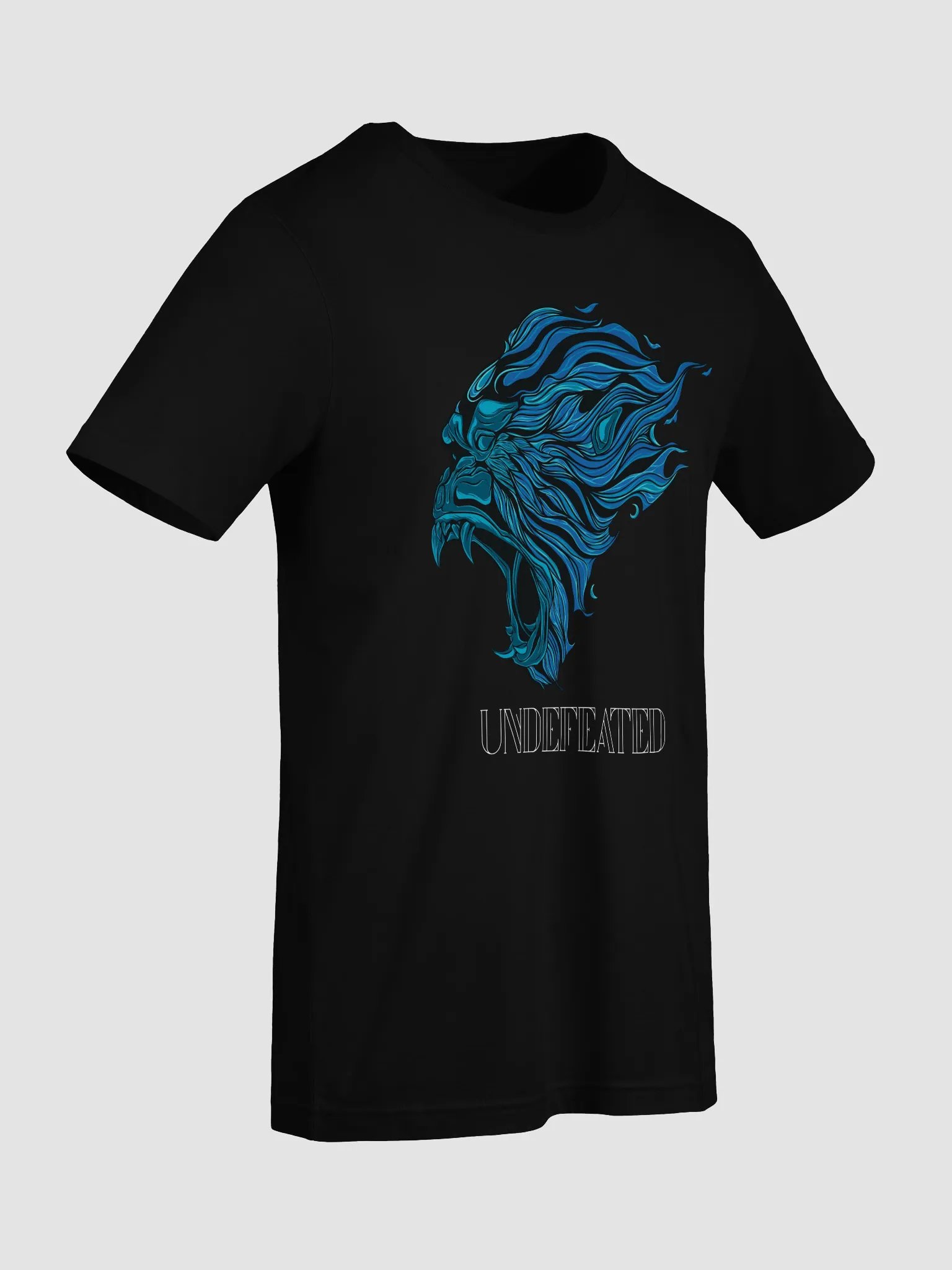 Vibrant Blue Gorilla Head "UNDEFEATED" Tee | Bella + Canvas 3001 Unisex Shirt product image (87)