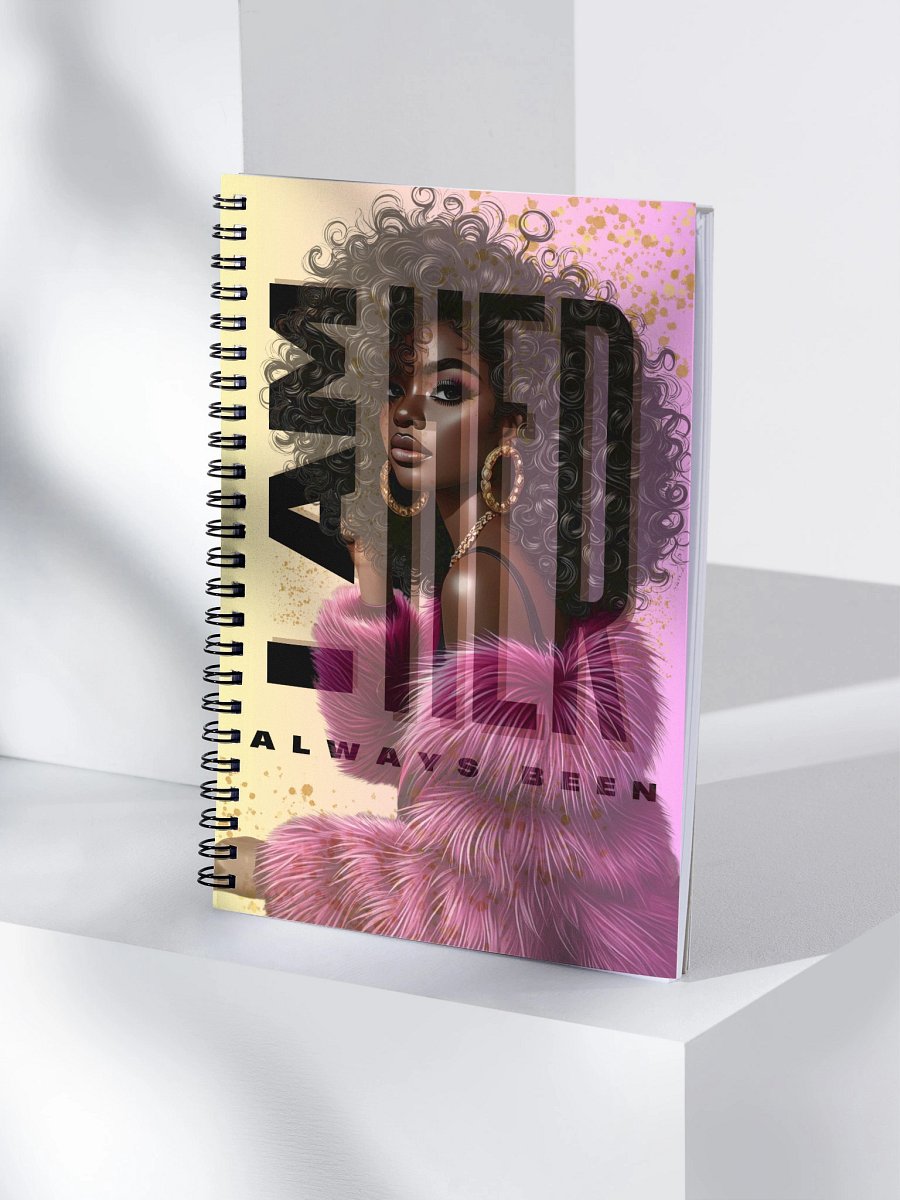 “I AM HER.” Soft Life Notebook – Pink & Gold Spiral Journal product image (3)