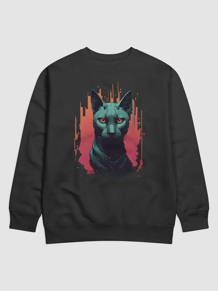 Confident Cat Neon Sunglasses Sweatshirt product image (1)