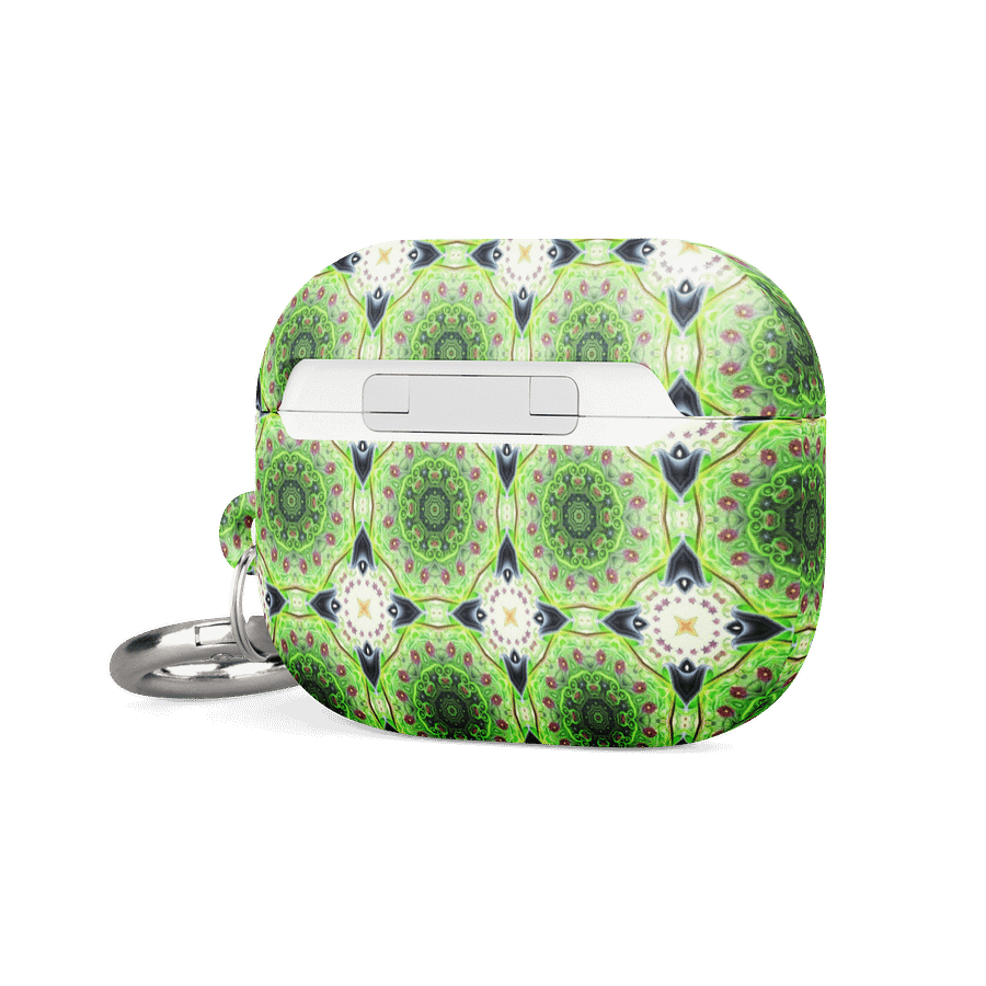 Kaleidoscope Green Grid All-Over Print AirPods® Case product image (20)