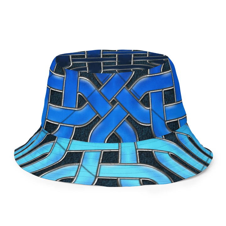Blue Celtic Knot Kaleidoscope Buckethat product image (2)