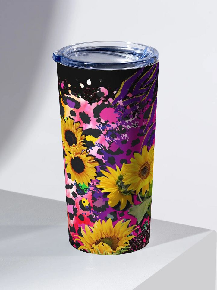 Sunflower leopard print Stainless Steel Tumbler for trendy ladies friends daughters product image (2)