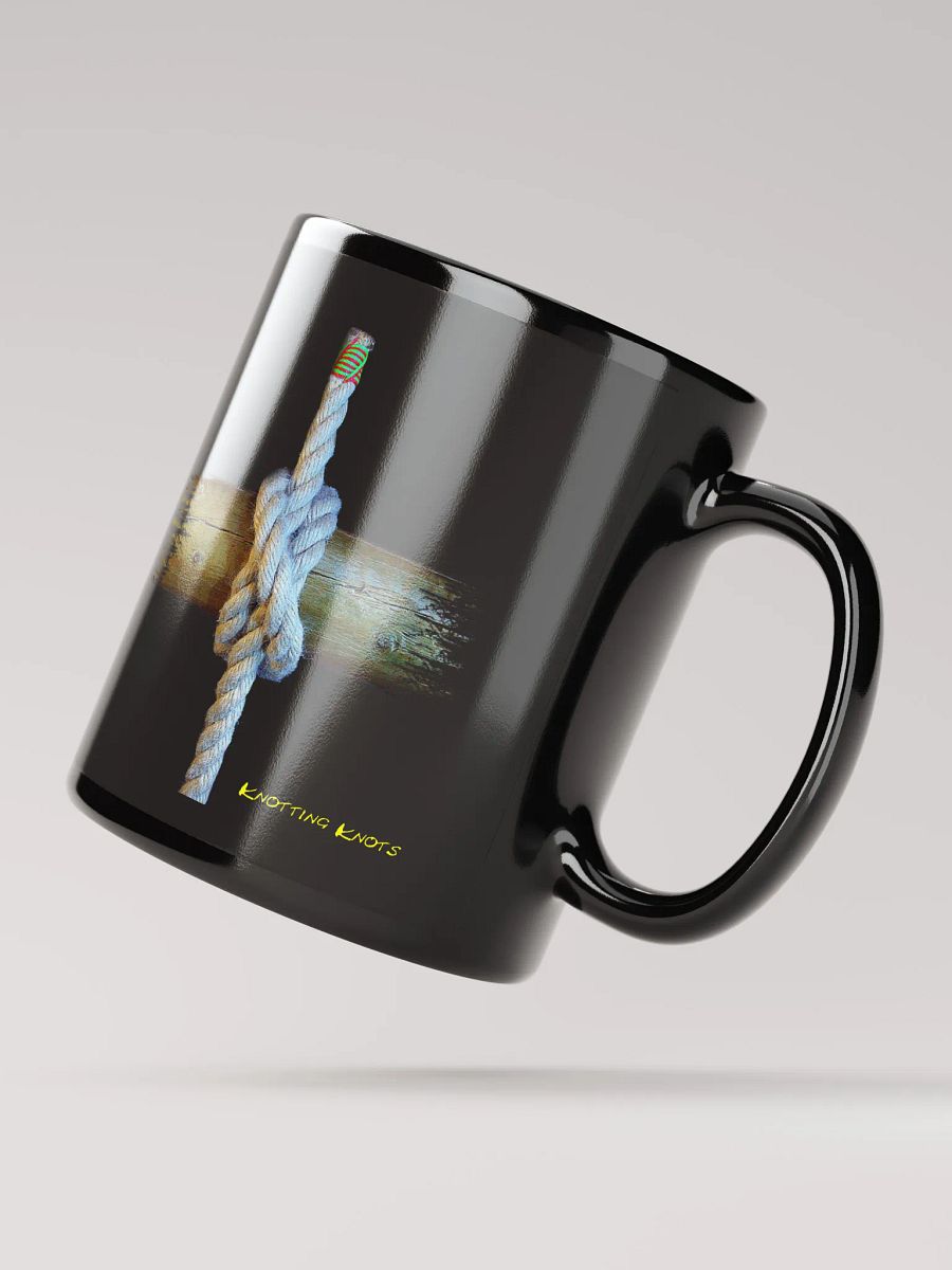 Nautical Clove Hitch Knot Black Mug: product image (2)