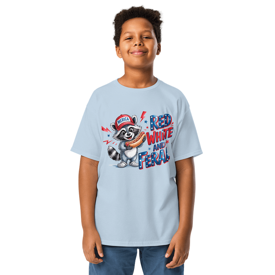 Red, White & Feral Youth Tee product image (16)