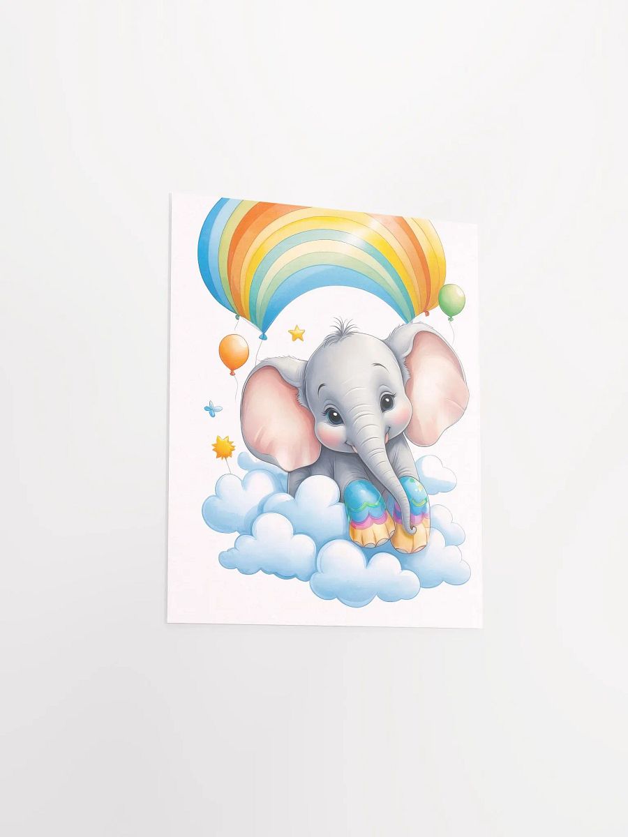 Baby Elephant - Poster - Nursery-Kids Room - Small-Standard Sizes - 8x10-11x14-12x16-16x20 inches product image (3)