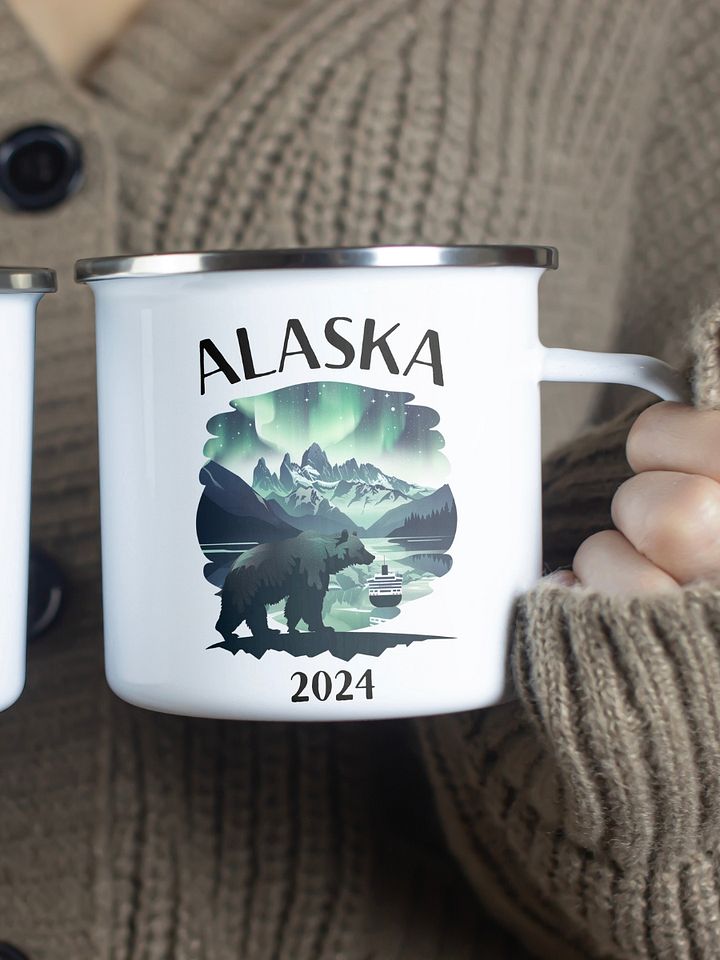 Alaska Wildlife 2024 Enamel Camping Mug product image (1)