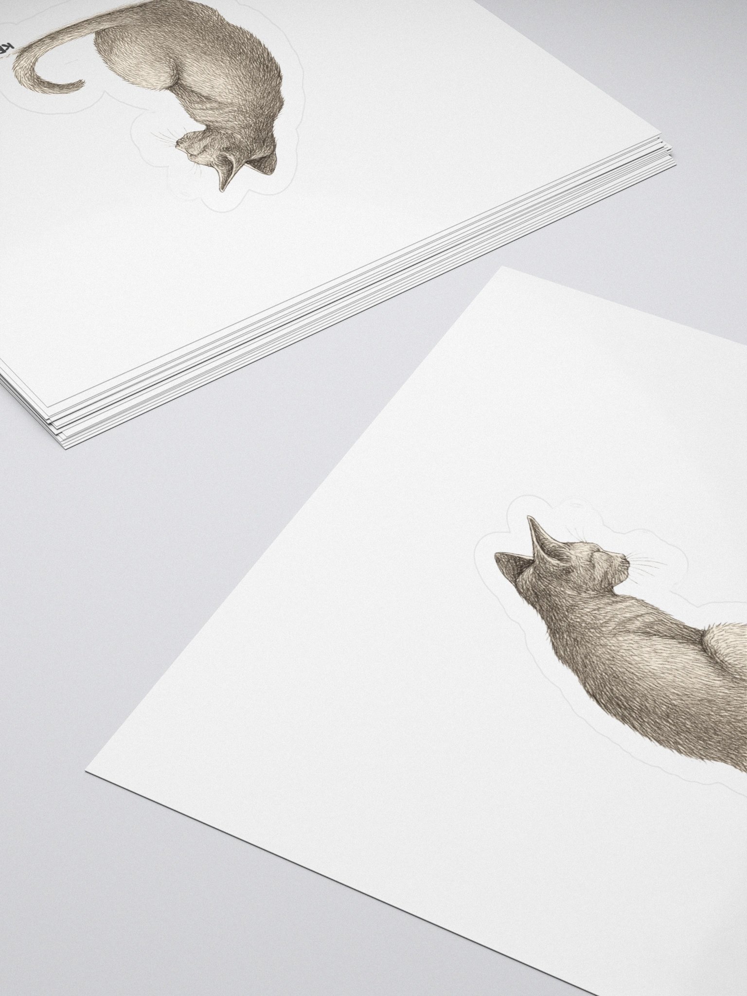 Whiskered Guardian Kiss Cut Stickers product image (4)