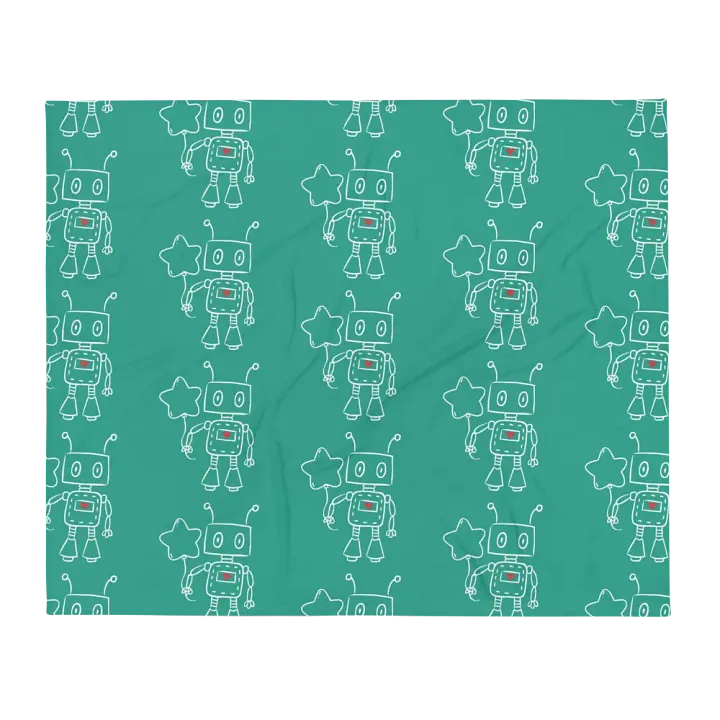 Cosmic Robot Throw Blanket product image (2)