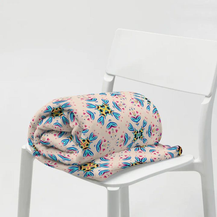 Elegant Hearts Diamonds & Crosses Throw Blanket product image (2)