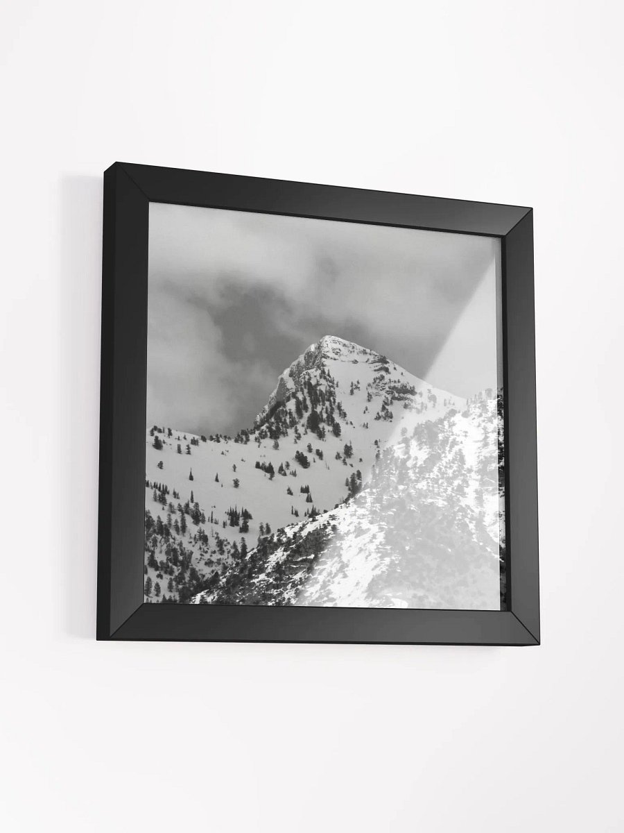 Black & White Framed High-Quality Matte Poster - Cherry Peak product image (3)