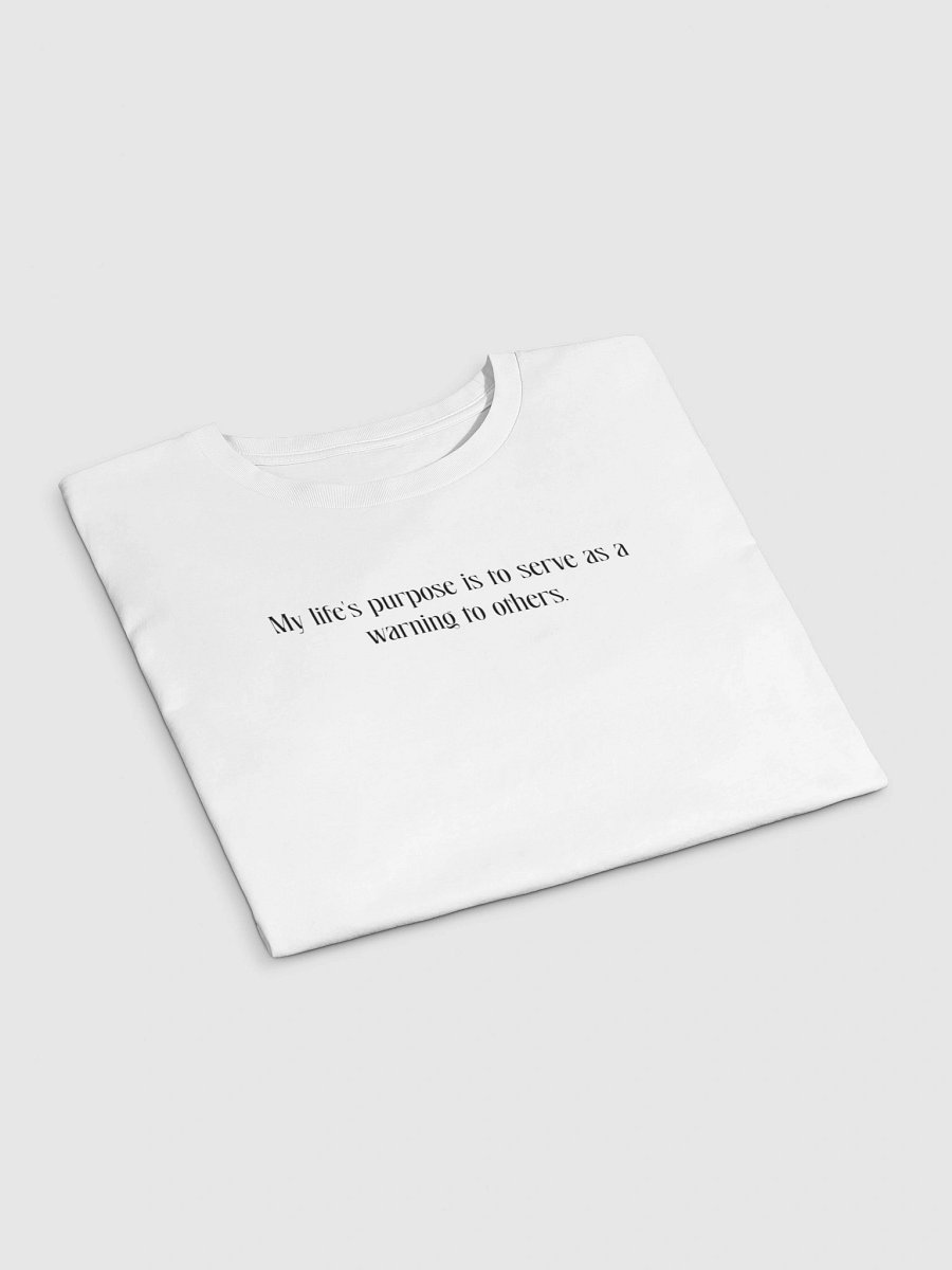 Life's Warning Y2K Crop Baby Tee - Funny Sarcastic Graphic T-Shirt product image (17)