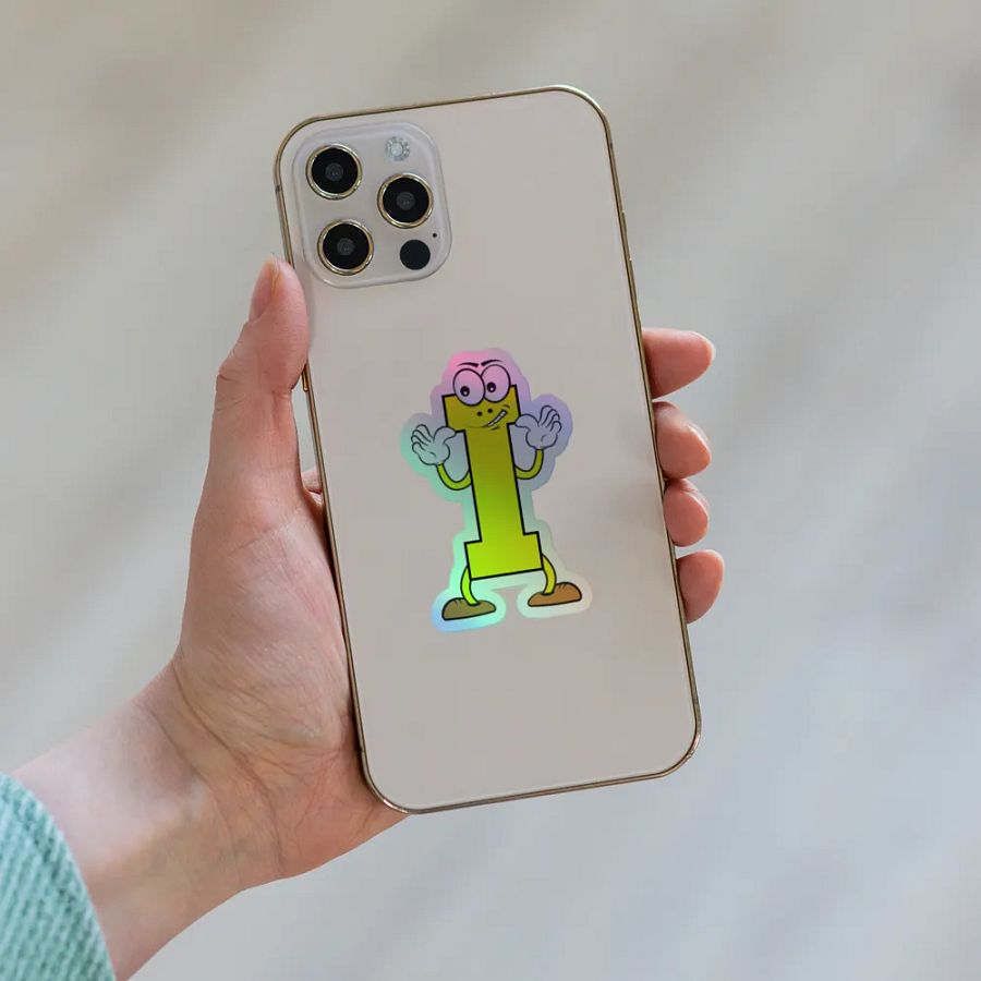 I Holographic Cartoon Character Sticker product image (8)