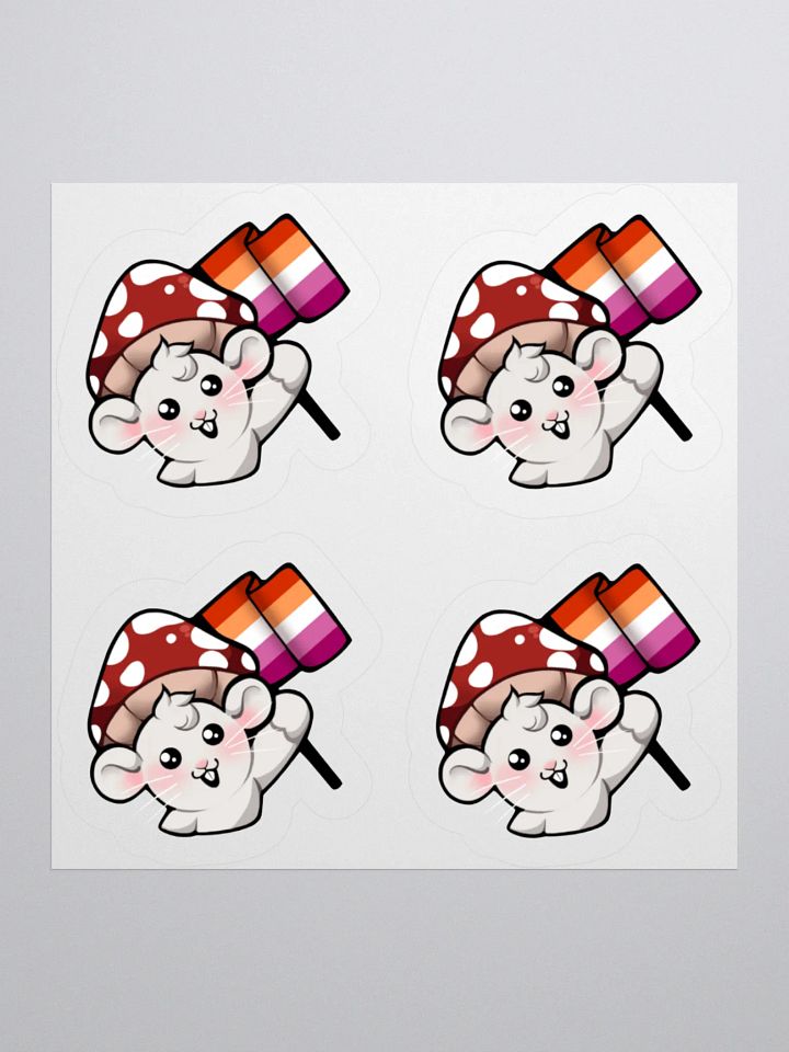 Lesbian/WLW Pride Flag Stickers product image (1)