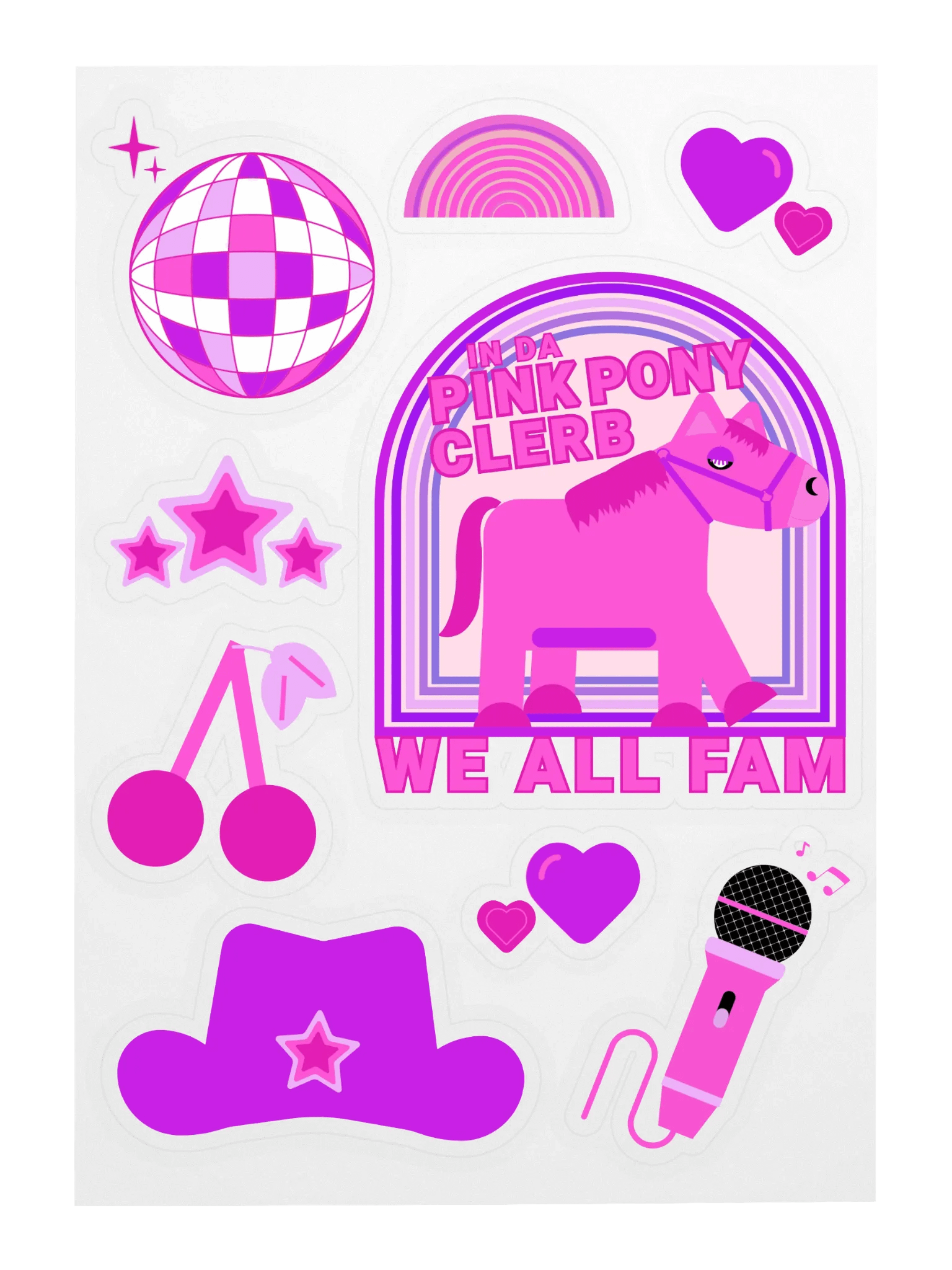 Pink Pony Clerb Sticker Sheet product image (3)