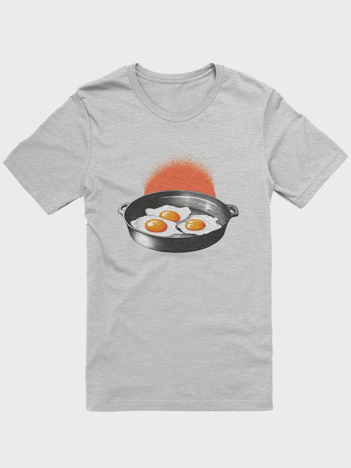 Fried eggs in a pan - illustrated in dotted raster style product image (1)
