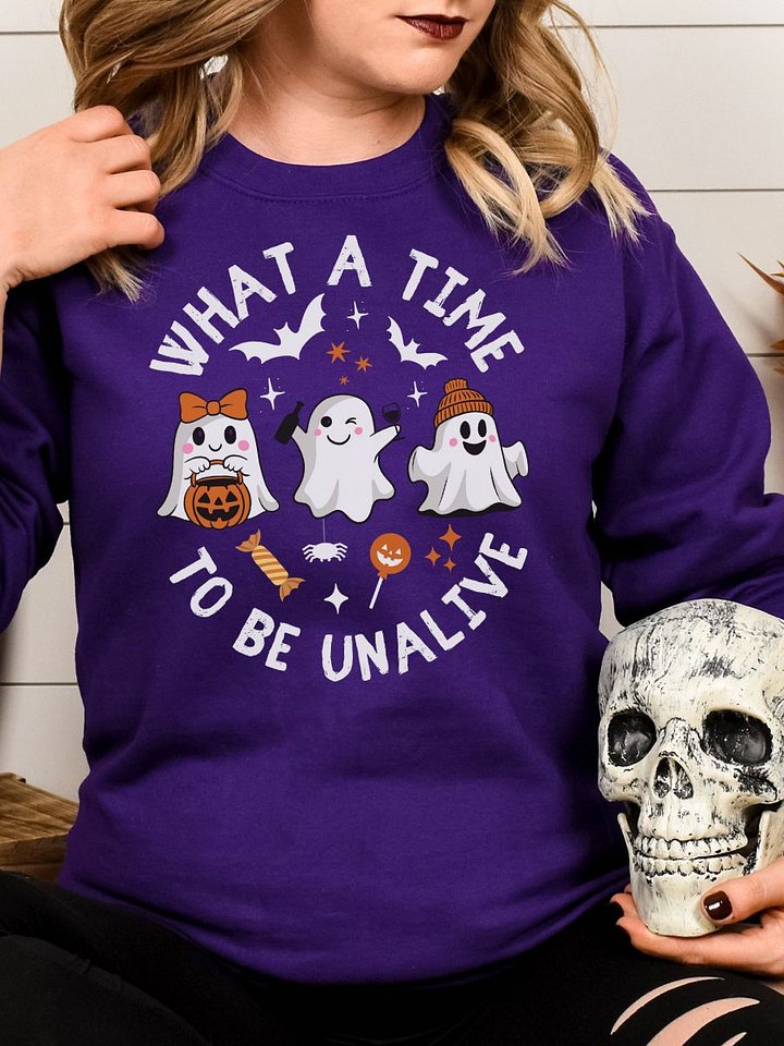 Spooky Season Ghost Sweatshirt - Dark product image (13)