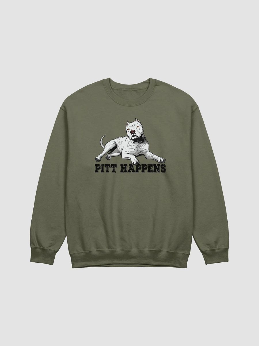 Pitt Happens Sweatshirt of a Pitbull Terrier (Cropped Ears - White) | Funny Shirt for Pitbull, Bully, and Staffordshire Terrier Paw-rents product image (15)