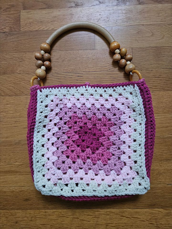 Pink Granny Square Tote product image (1)