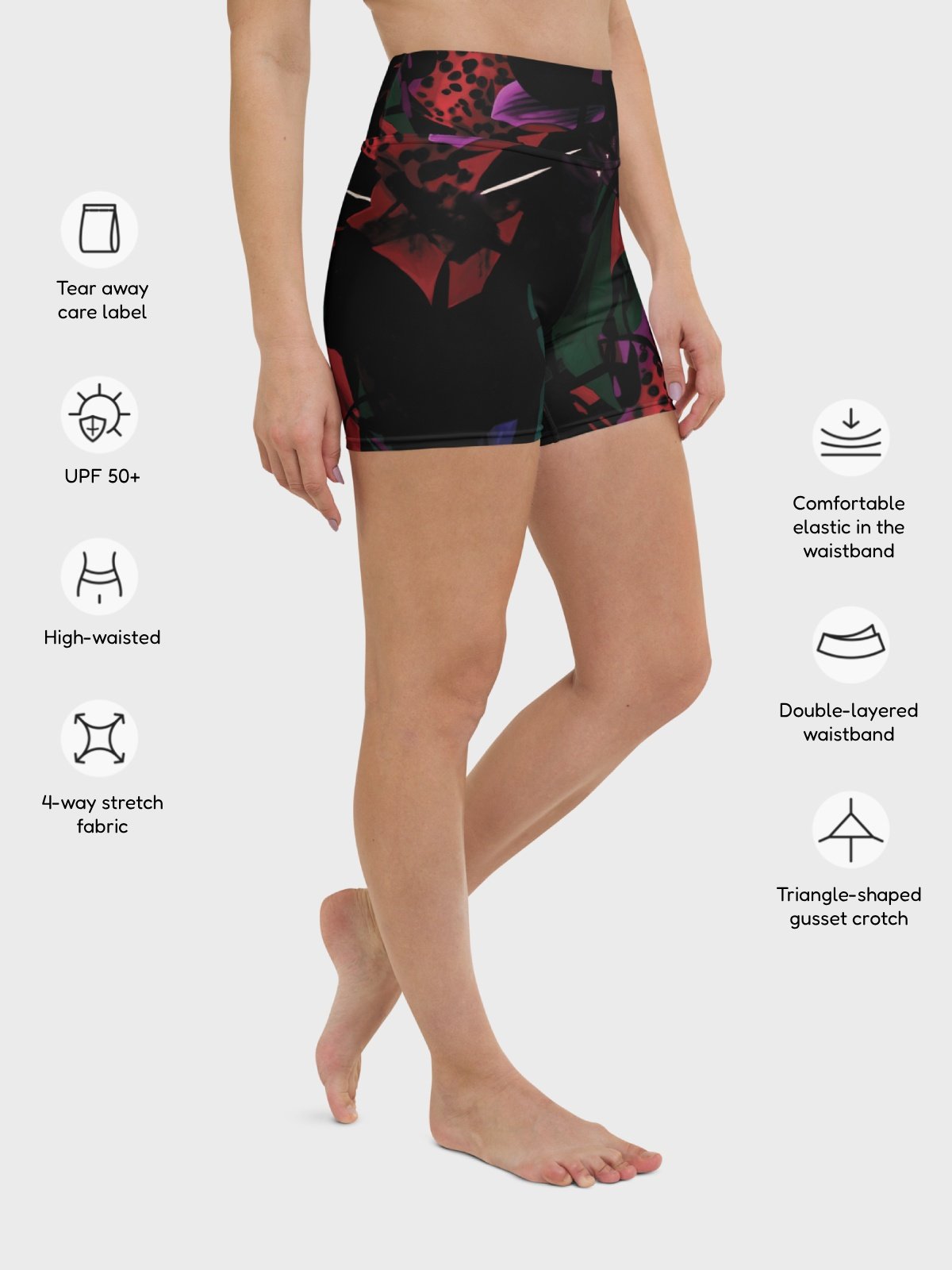 Printed Shorts "Blosoom At Midnight" product image (4)