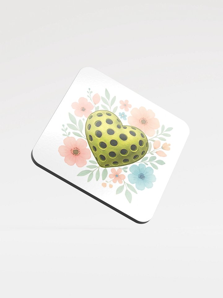 Pickleball Heart Flowers Glimmering Coaster product image (2)