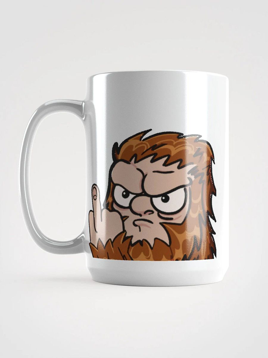 White ceramic mug with red logo product image (6)