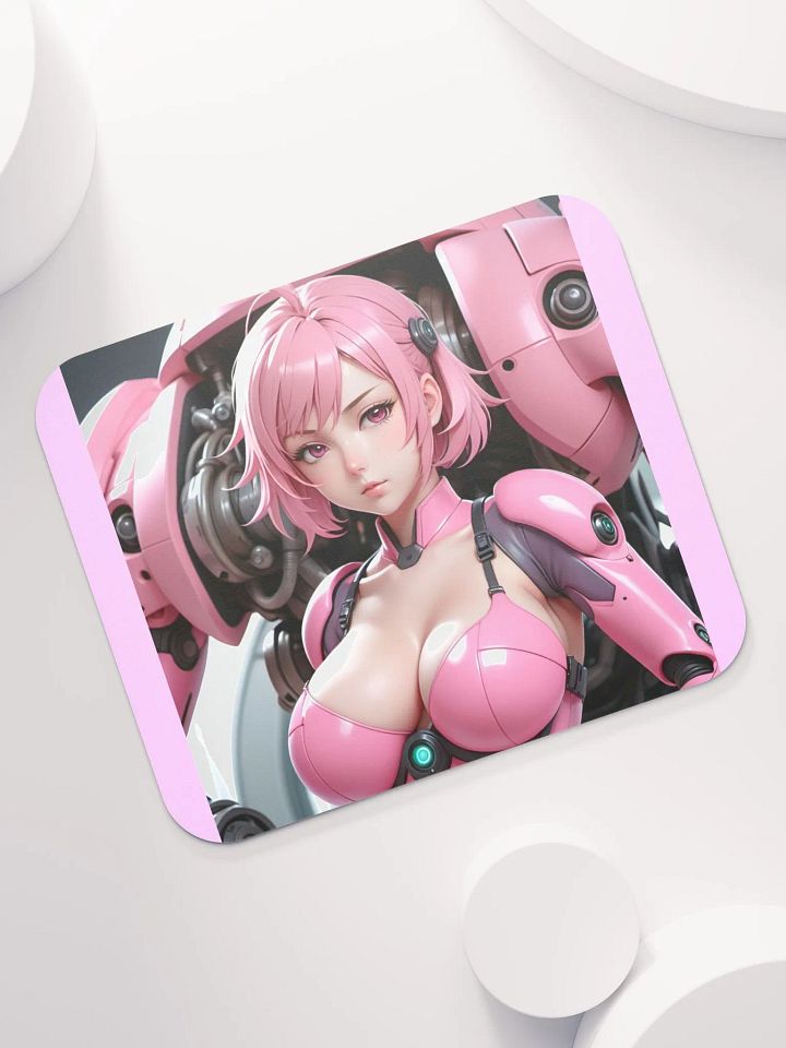 Futuristic Pink Anime Mouse Pad product image (1)