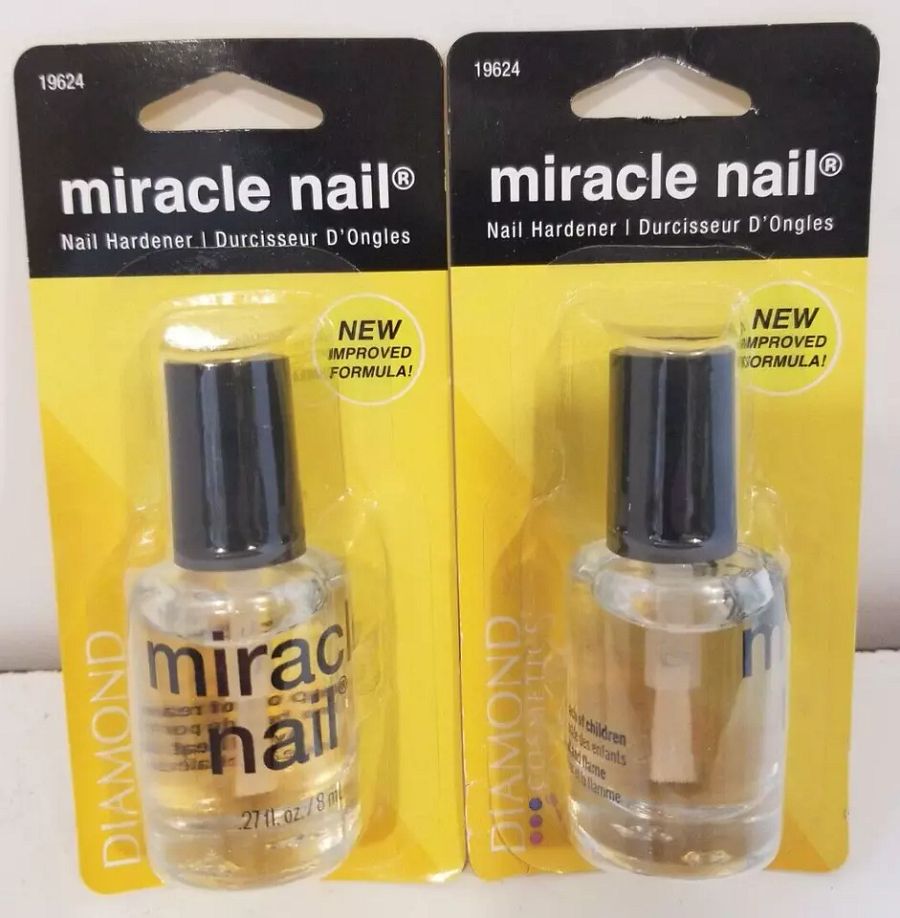 2 Diamond MIRACLE NAIL Hardener Clear Coat Treatment Polish New Impoved Formula product image (3)