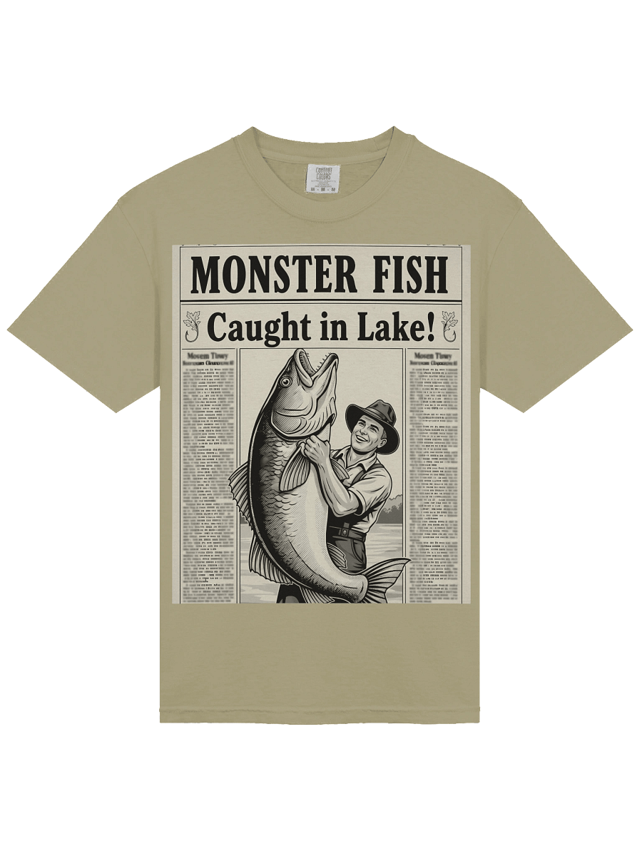 Vintage newspaper - Monster Fish Caught in Lake! T-Shirt product image (17)