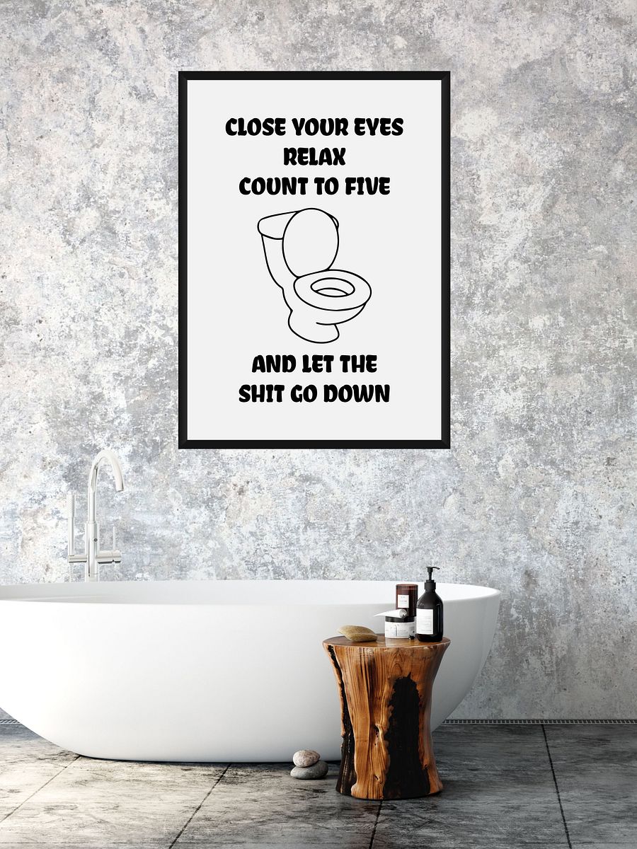 Toilet Humour Sign Bathroom Downloadable Wall Art product image (3)