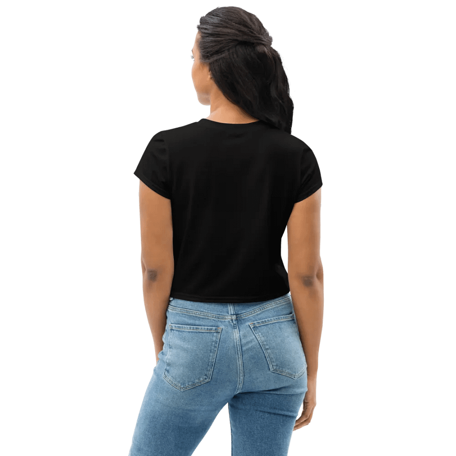 Dancing for Demeowcracy White Cat Silhouette Crop Tee product image (10)