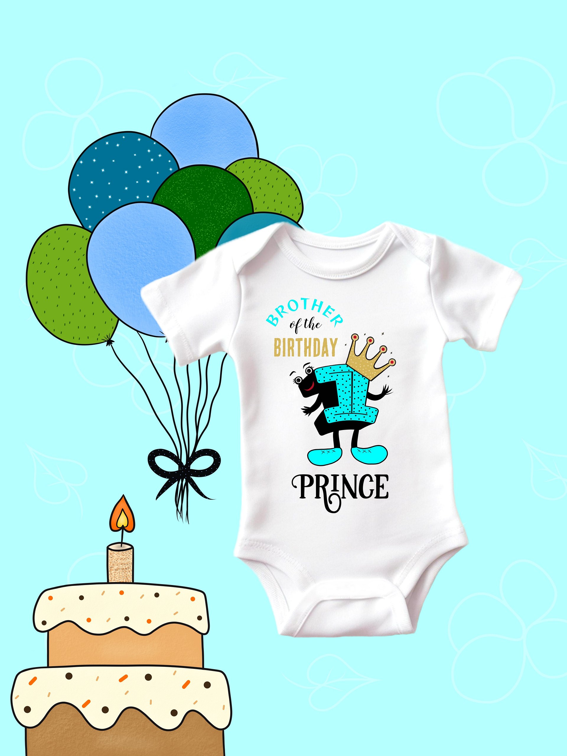 Royal 1st Birthday Baby Bodysuit product image (1)