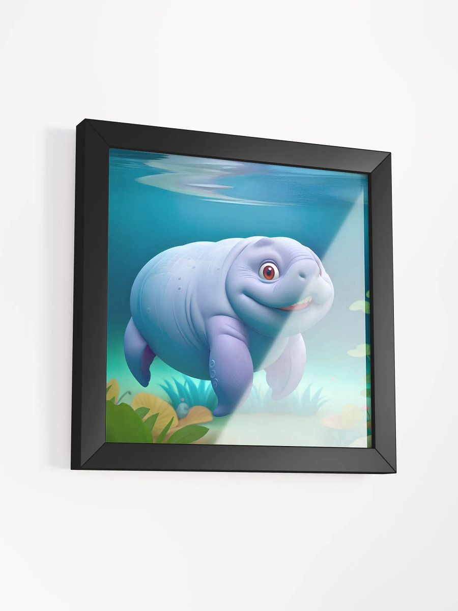 Endangered Species - Mexico - Manatee Eco-Friendly Ayous Wood Framed Poster product image (3)