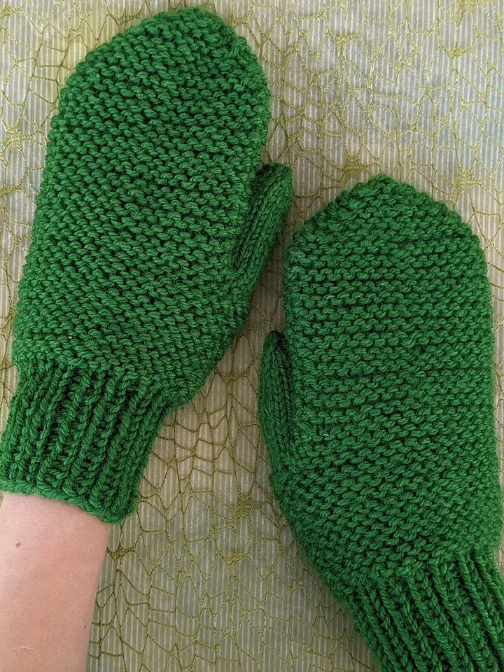 Garter Stitch Knit Mittens Pattern product image (1)